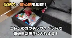 ニトリカウチベッド,収納力,寝心地